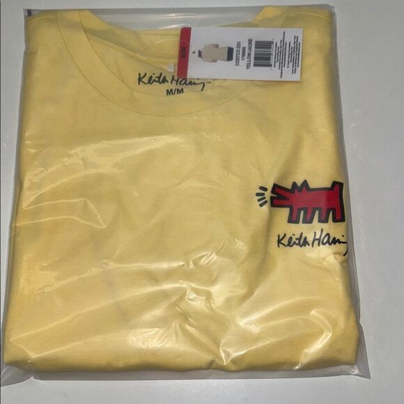 keith haring Tops - 🔥Yellow Keith Haring Women's Short Sleeve Tee Sz M New
